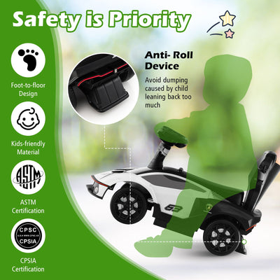 Kids Licensed Lamborghini Ride on Car with Push Handle