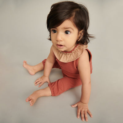 Terracotta Frill Romper