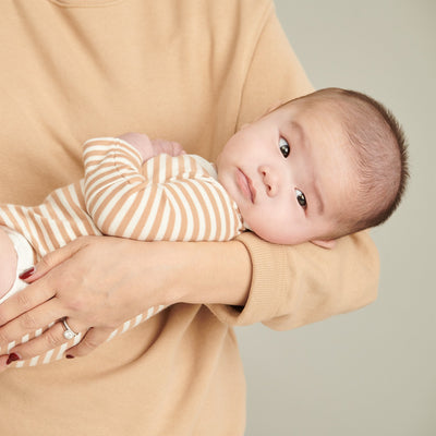 Caramel Stripe Kimono Bodysuit