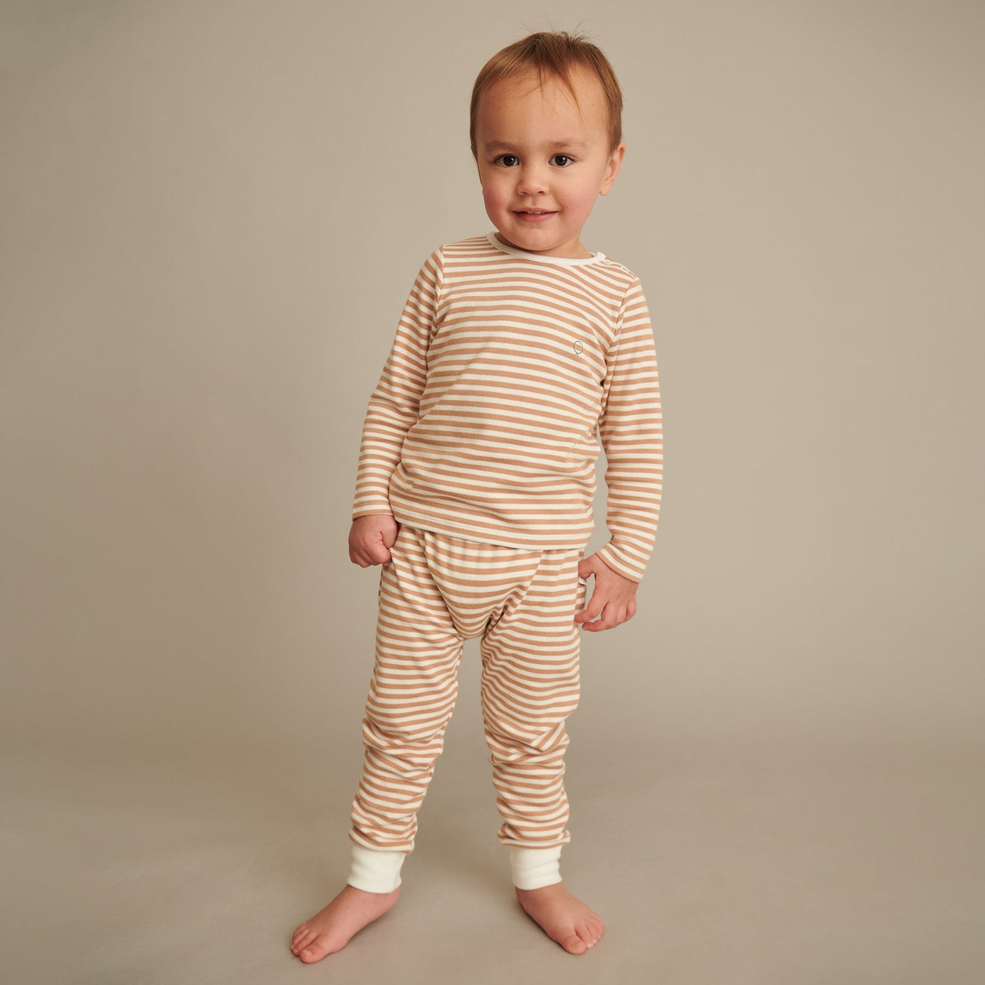 Caramel Stripe Long Sleeve T-Shirt