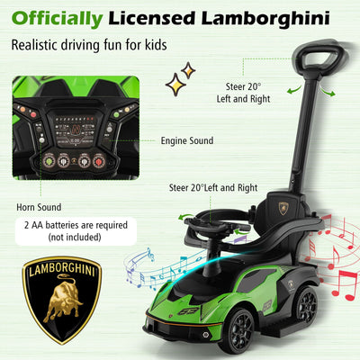 Kids Licensed Lamborghini Ride on Car with Push Handle