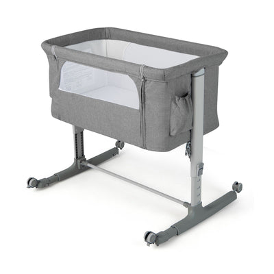 3-In-1 Adjustable Baby Bedside Bassinet with Mattress