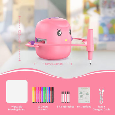 Interactive Drawing Robot for Kids – Montessori Learning Toy with Voice Guidance & 200 Word Cards