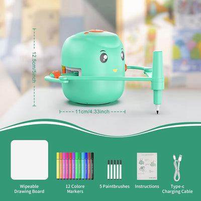 Interactive Drawing Robot for Kids – Montessori Learning Toy with Voice Guidance & 200 Word Cards