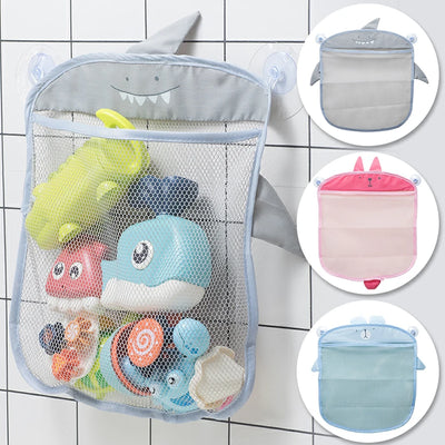 New Baby Bathroom Mesh Bag Sucker Design for Bath Toys Kids Basket Cartoon Animal Shapes Cloth Sand Toys Storage Net Bag