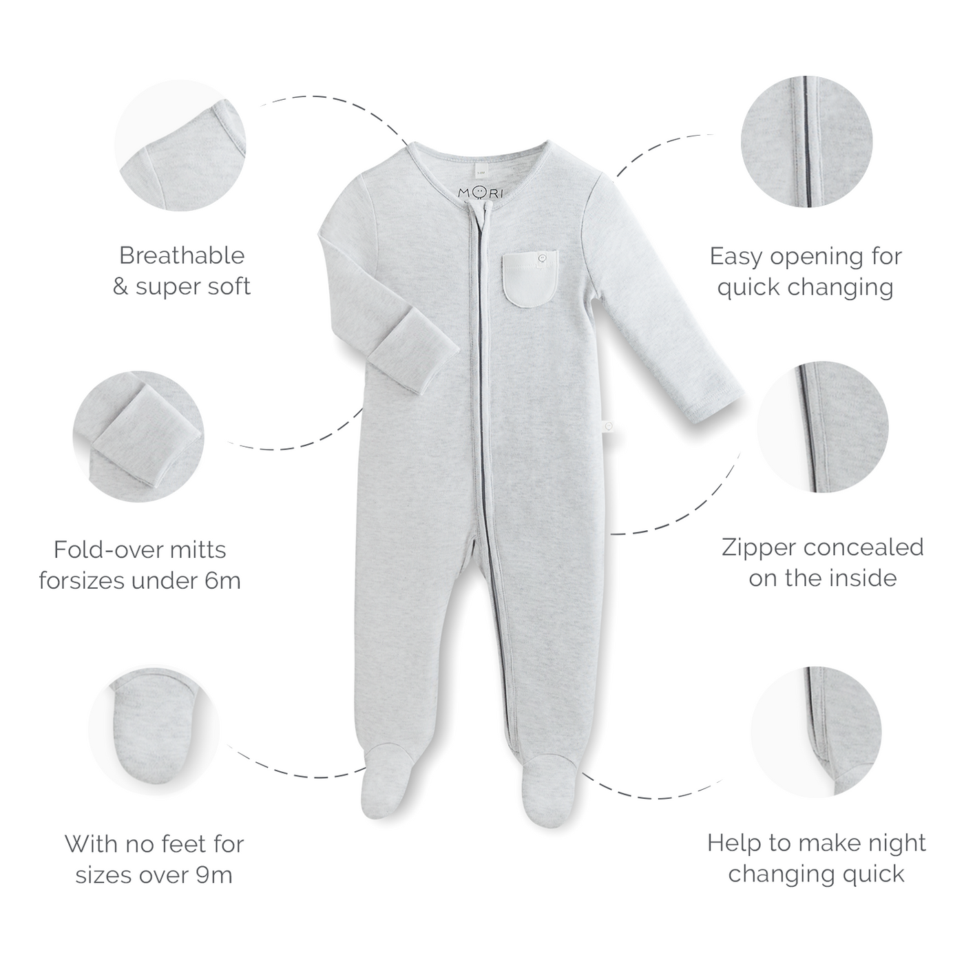 Octopus Zip-Up Sleepsuit