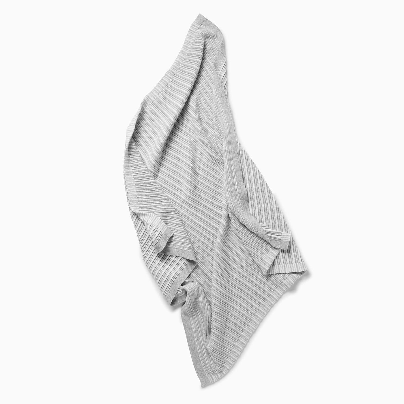 Silver Stripe Knitted Blanket