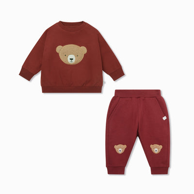 Sherpa Bear Sweatshirt & Joggers Outfit