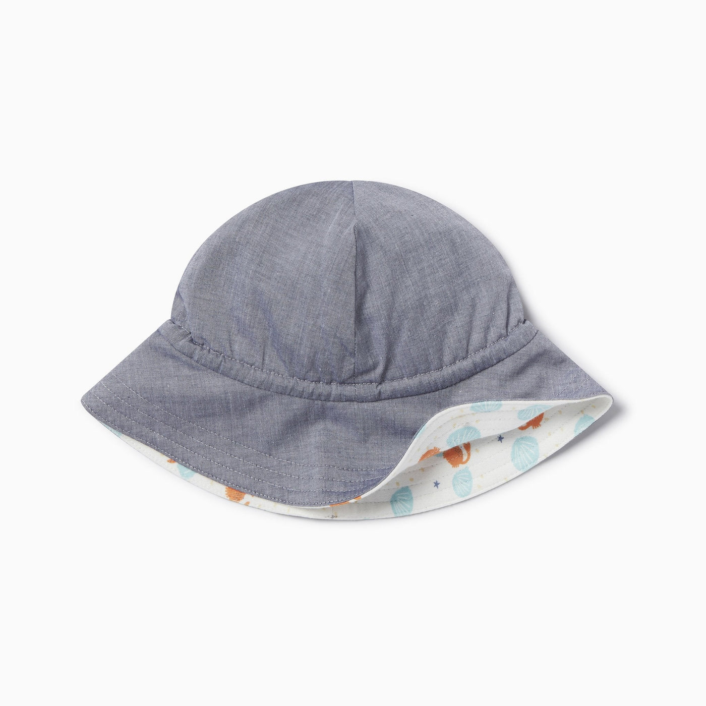 Crab & Shell Reversible Sun Hat