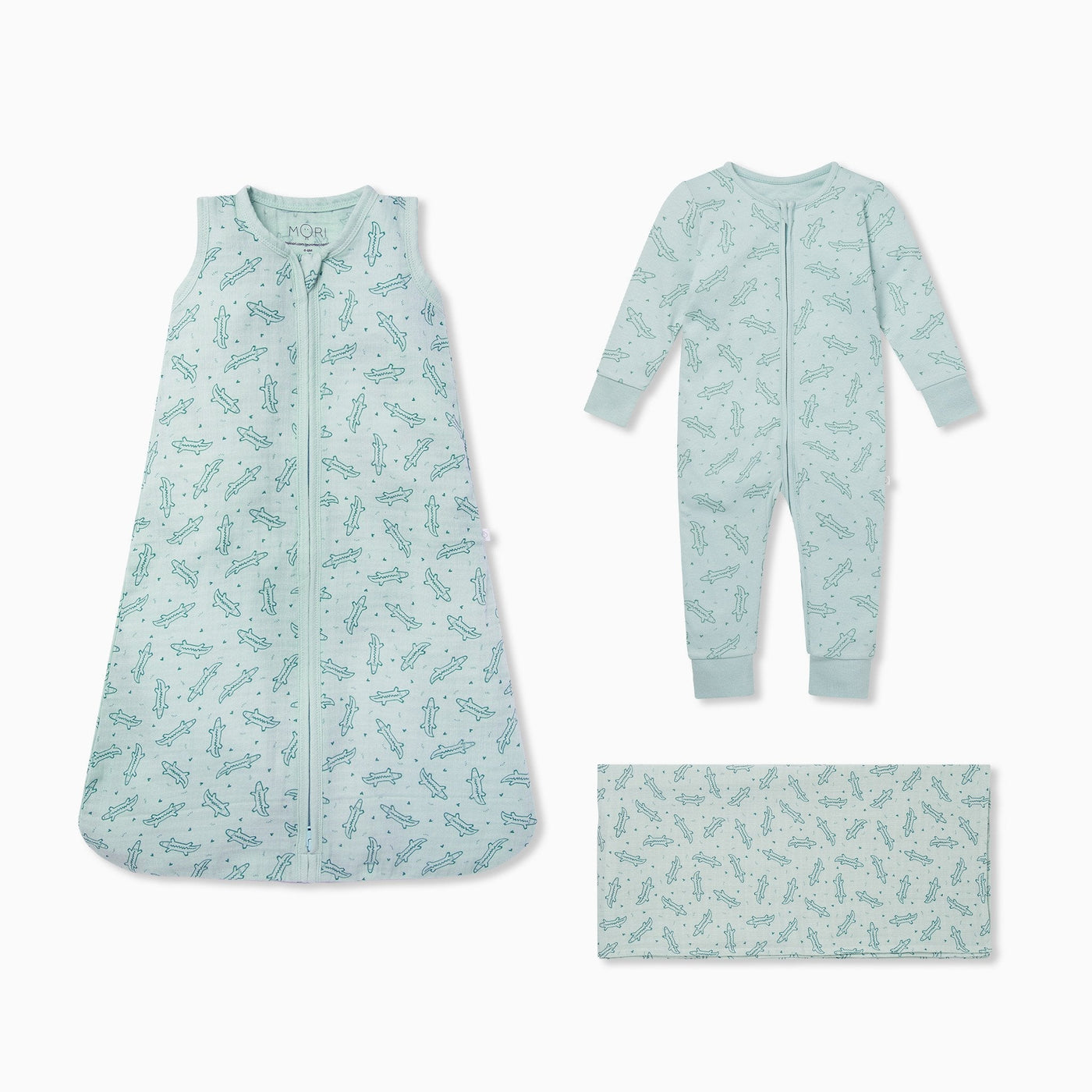 Crocodile Muslin Bedtime Set 0.5 TOG