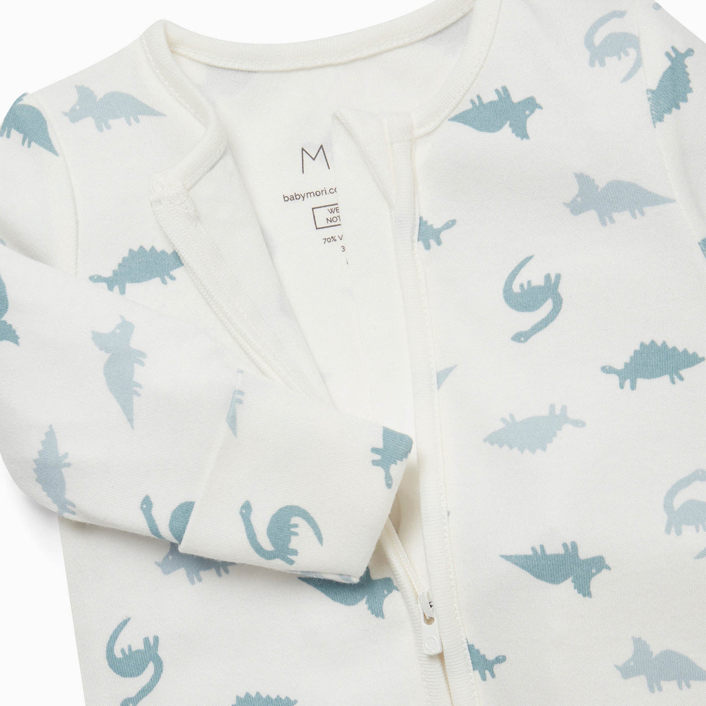Dino Zip Sleepsuit 4 Pack