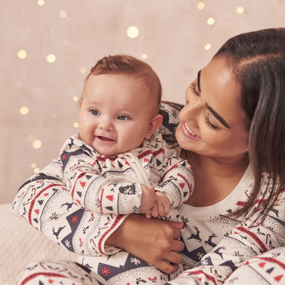 Fairisle Zip-Up Sleepsuit