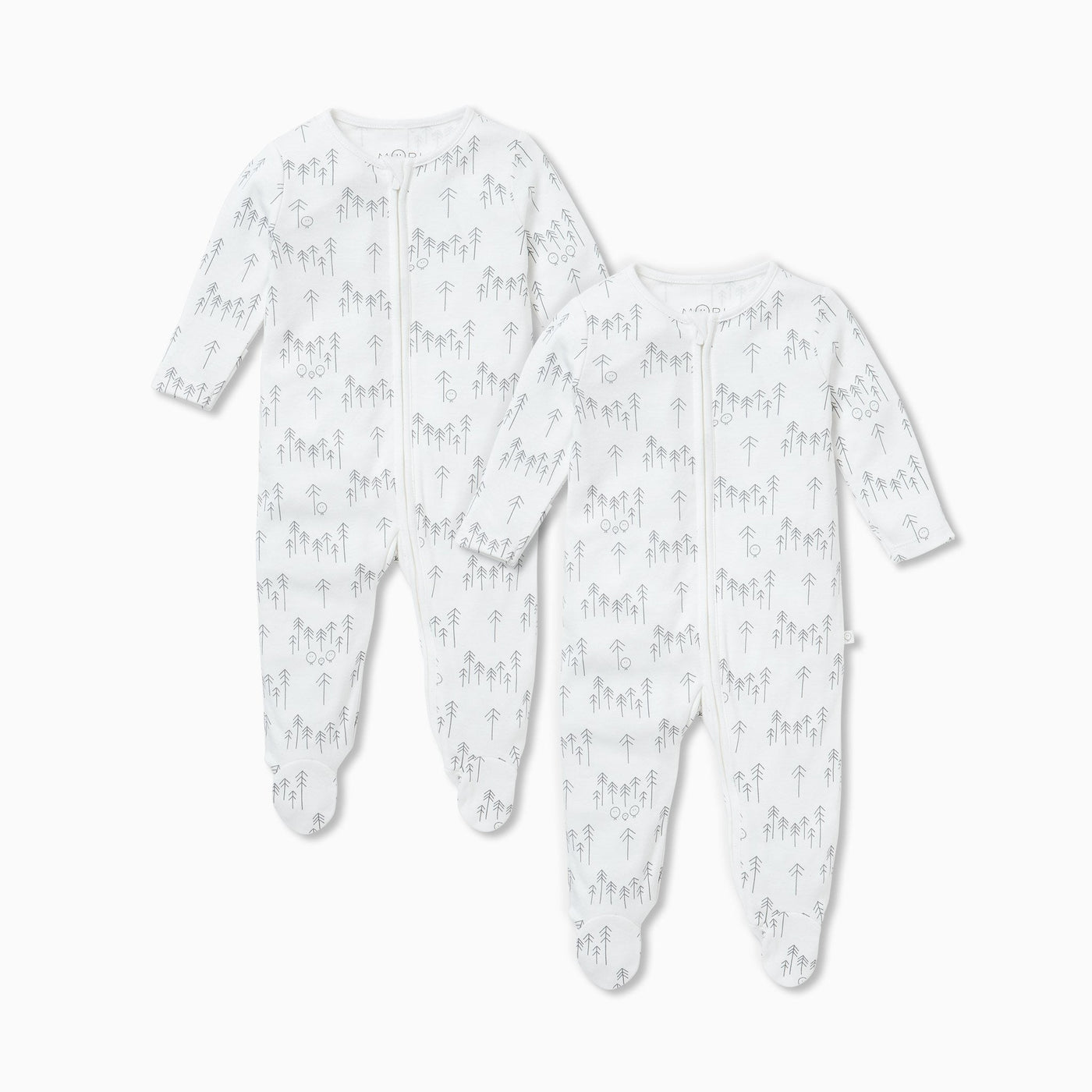 Forest Zip-Up Sleepsuit 2 Pack