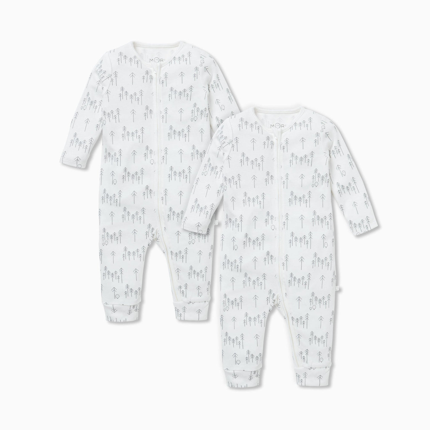Forest Zip-Up Sleepsuit 2 Pack