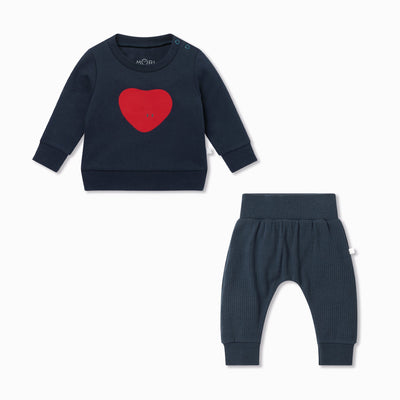 Heart Sweatshirt & Joggers Outfit