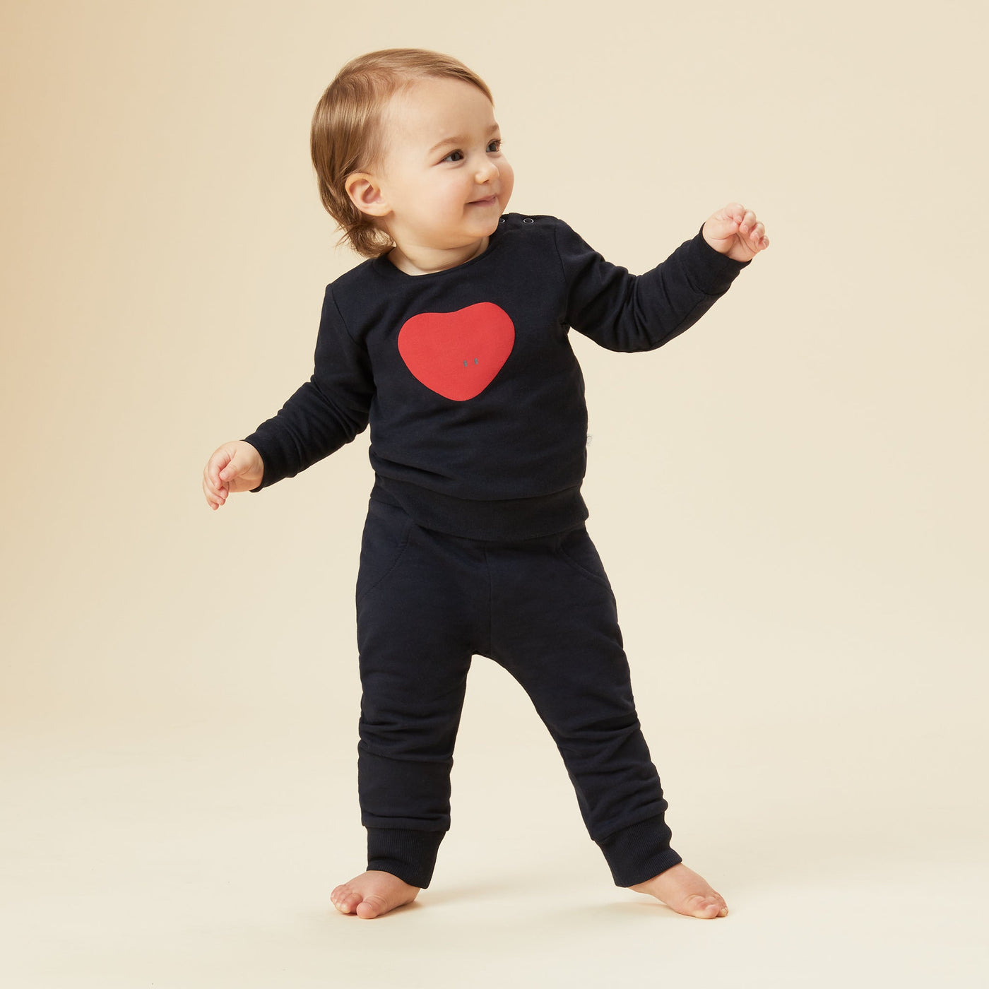 Heart Sweatshirt & Joggers Outfit