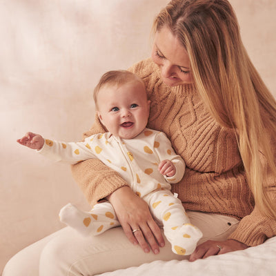 Hearts Zip-Up Sleepsuit