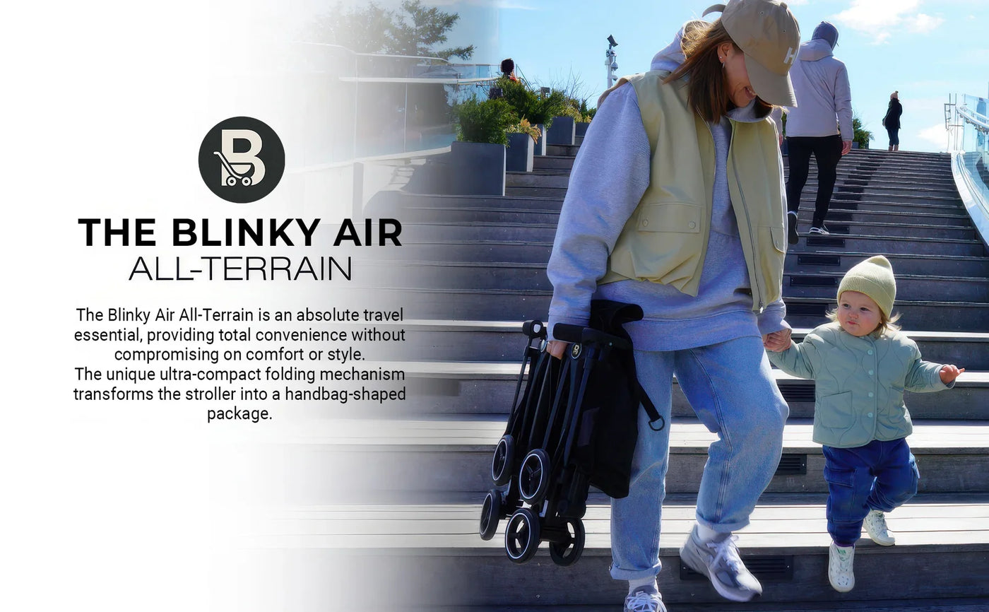 Blinky Air 2 All-Terrain Lightweight Travel Stroller with Reclining Seat