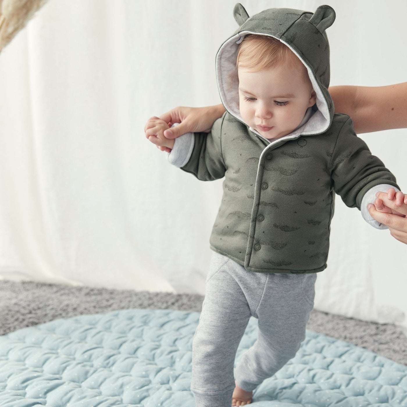 Khaki Cloud Reversible Coat