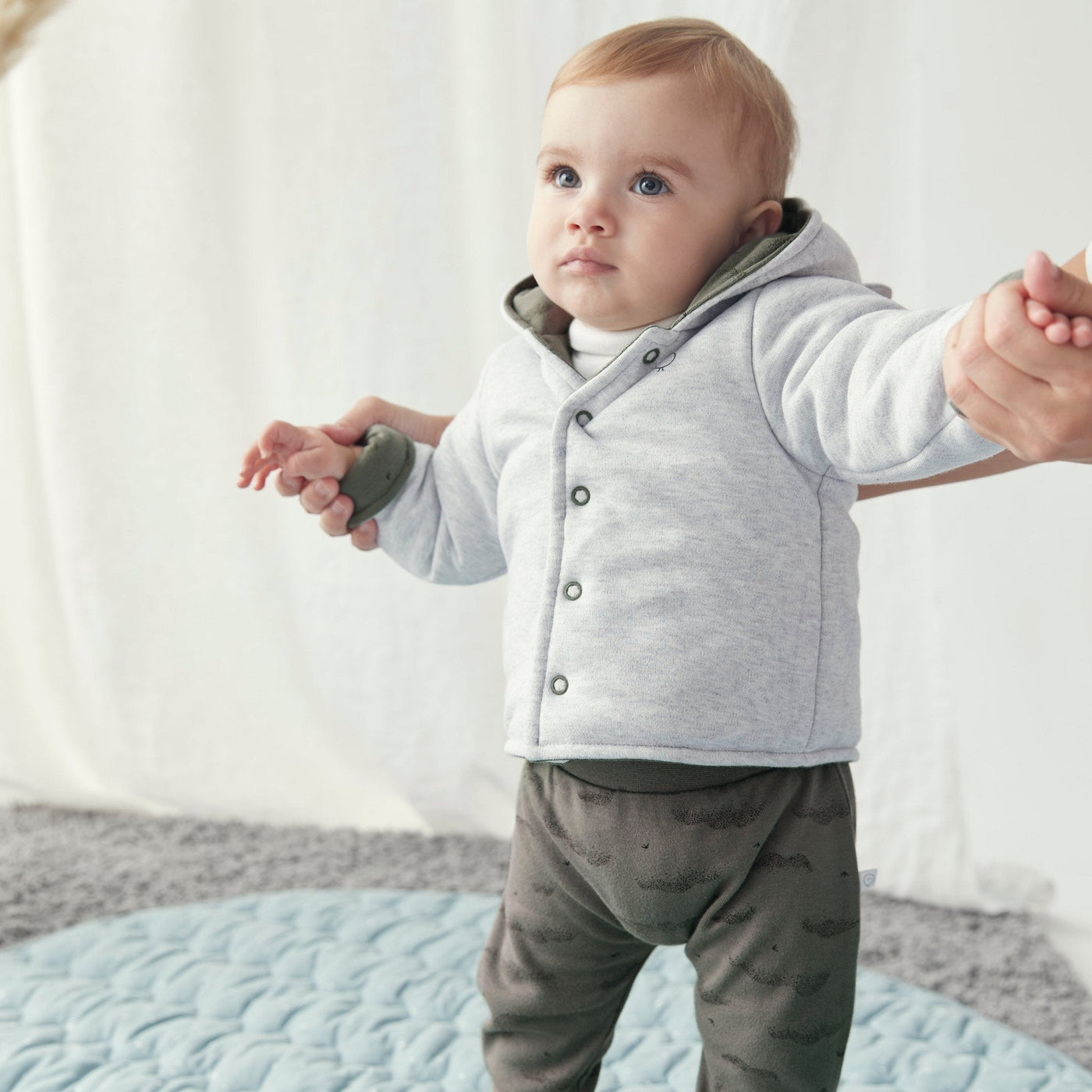 Khaki Cloud Reversible Coat