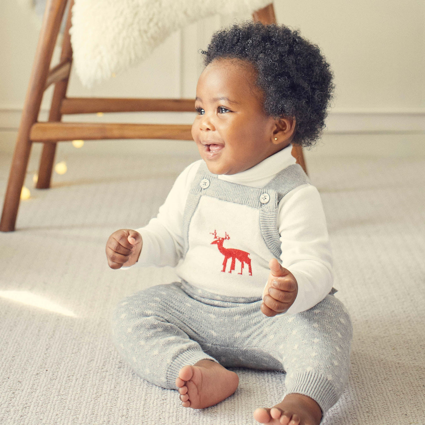 Knitted Fair Isle Dungarees