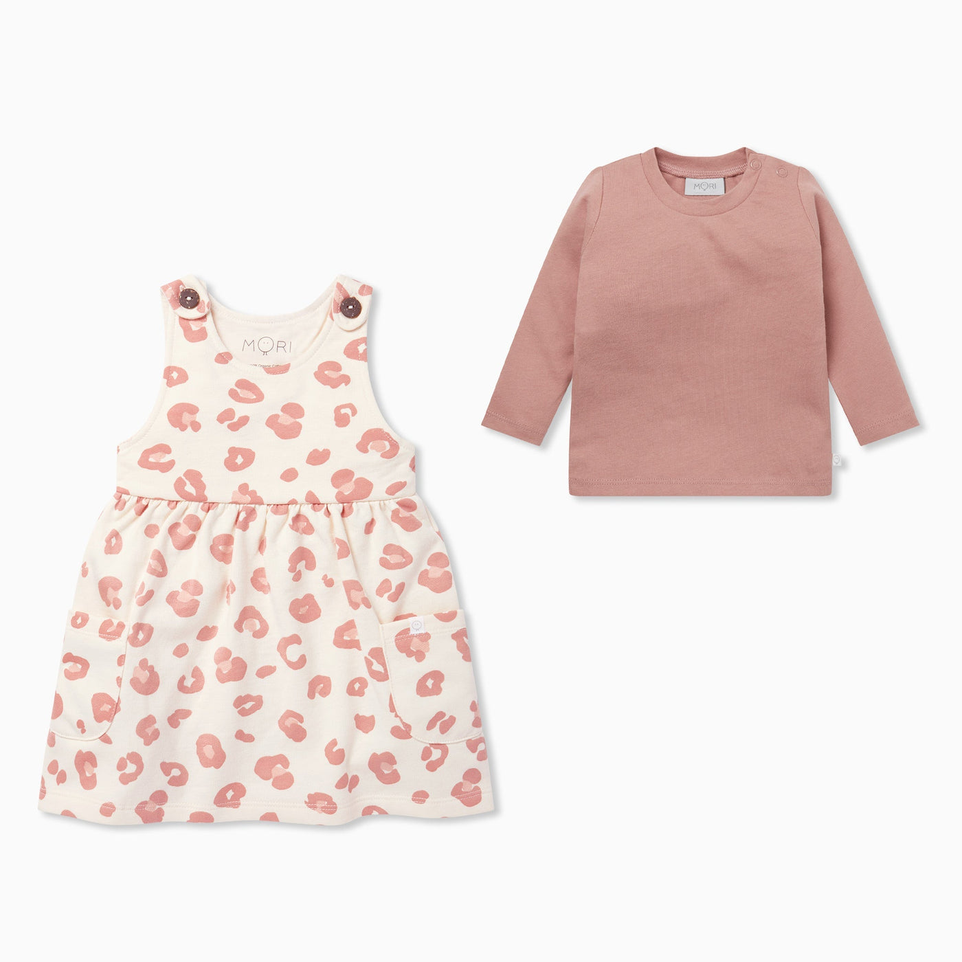 Leopard Pinafore Dress & Long Sleeve T-Shirt Outfit