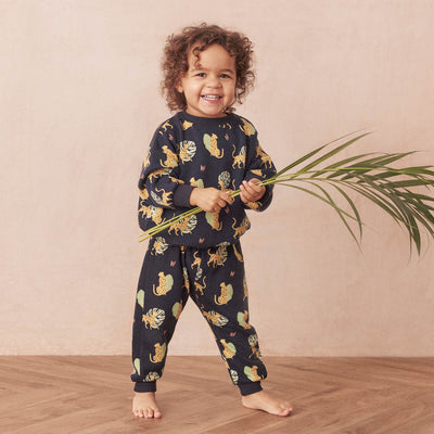 Leopard Print Oversized Sweatshirt & Joggers Outfit