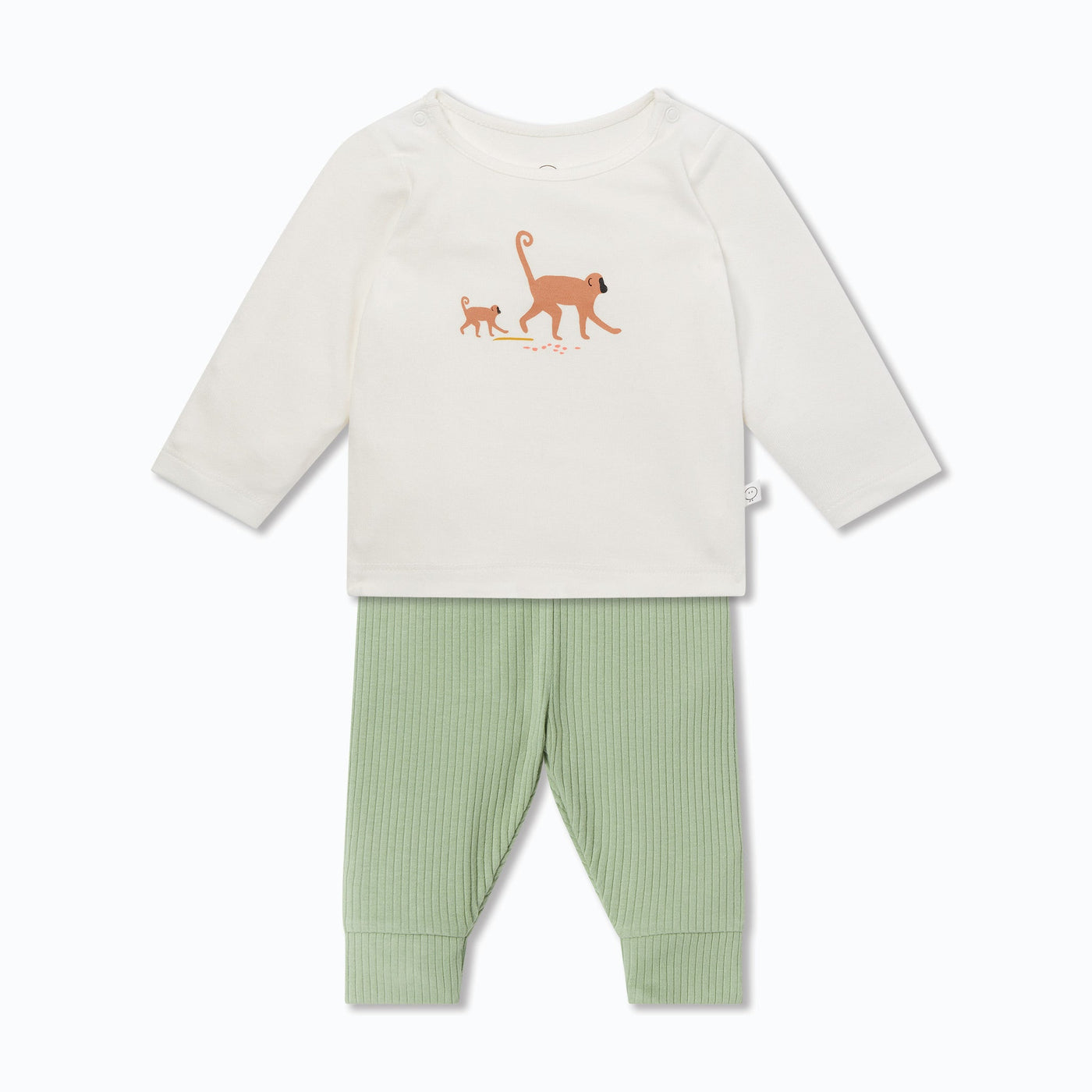 Monkey Long Sleeve T-Shirt & Ribbed Joggers Outfit