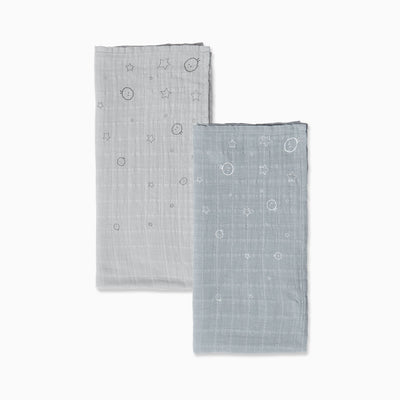 Pre-Washed Large Muslin Swaddles 2 Pack