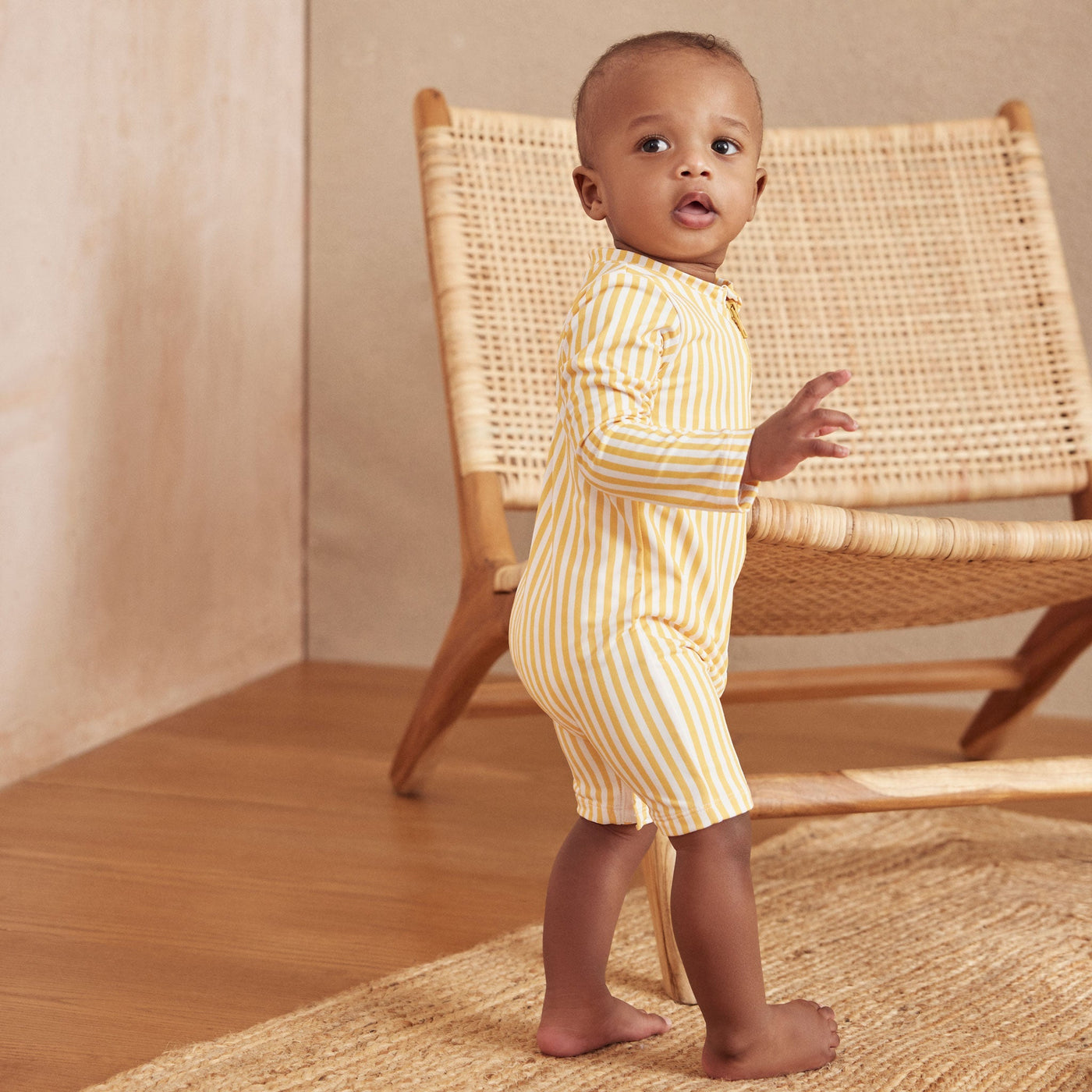 Mustard Stripe Sun Safe Suit