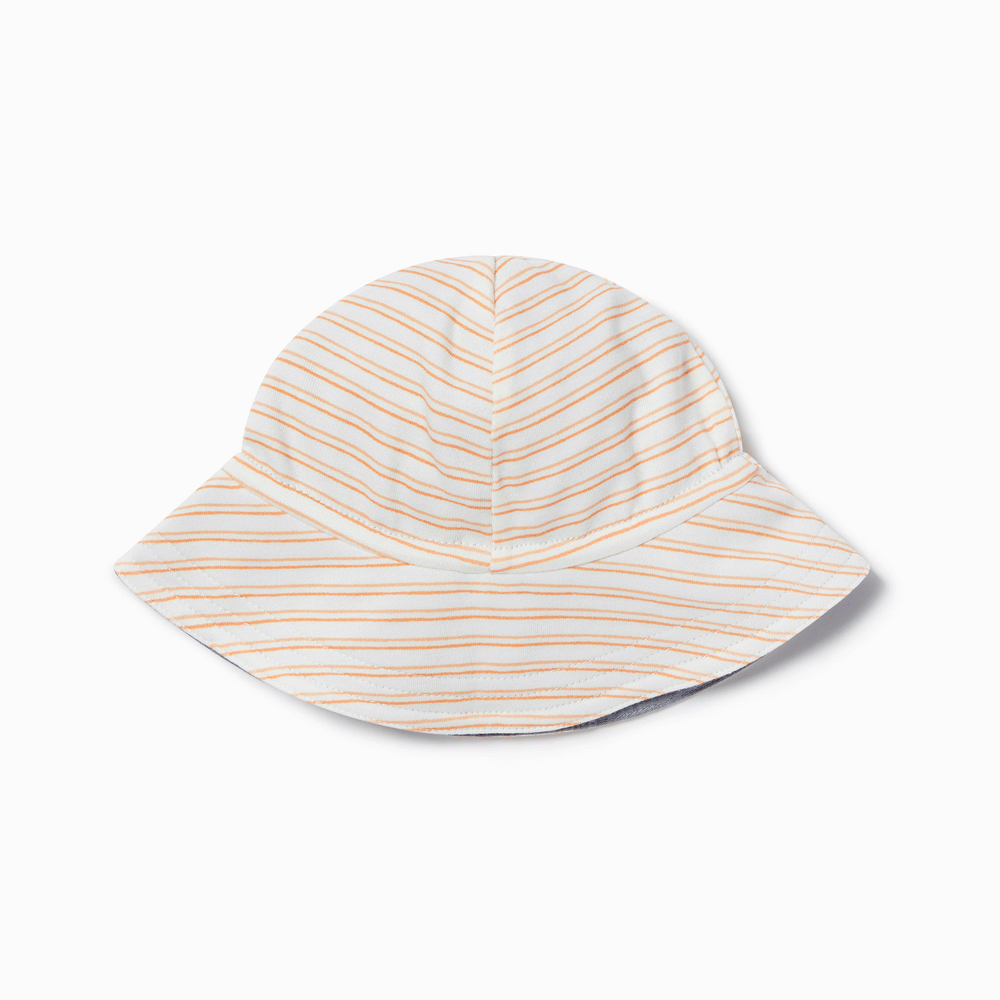 Orange Stripe Reversible Sun Hat