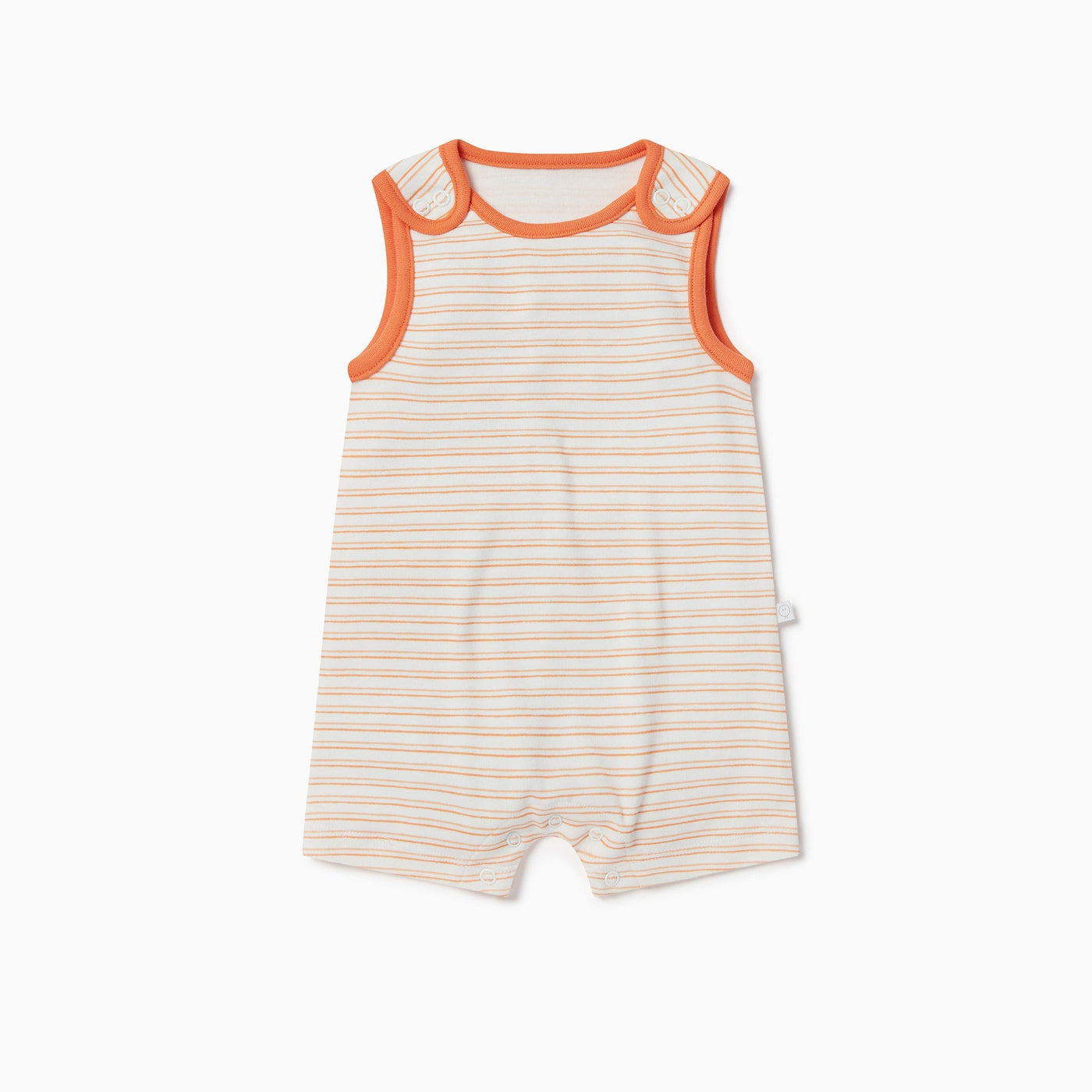 Orange Stripe Beach Romper