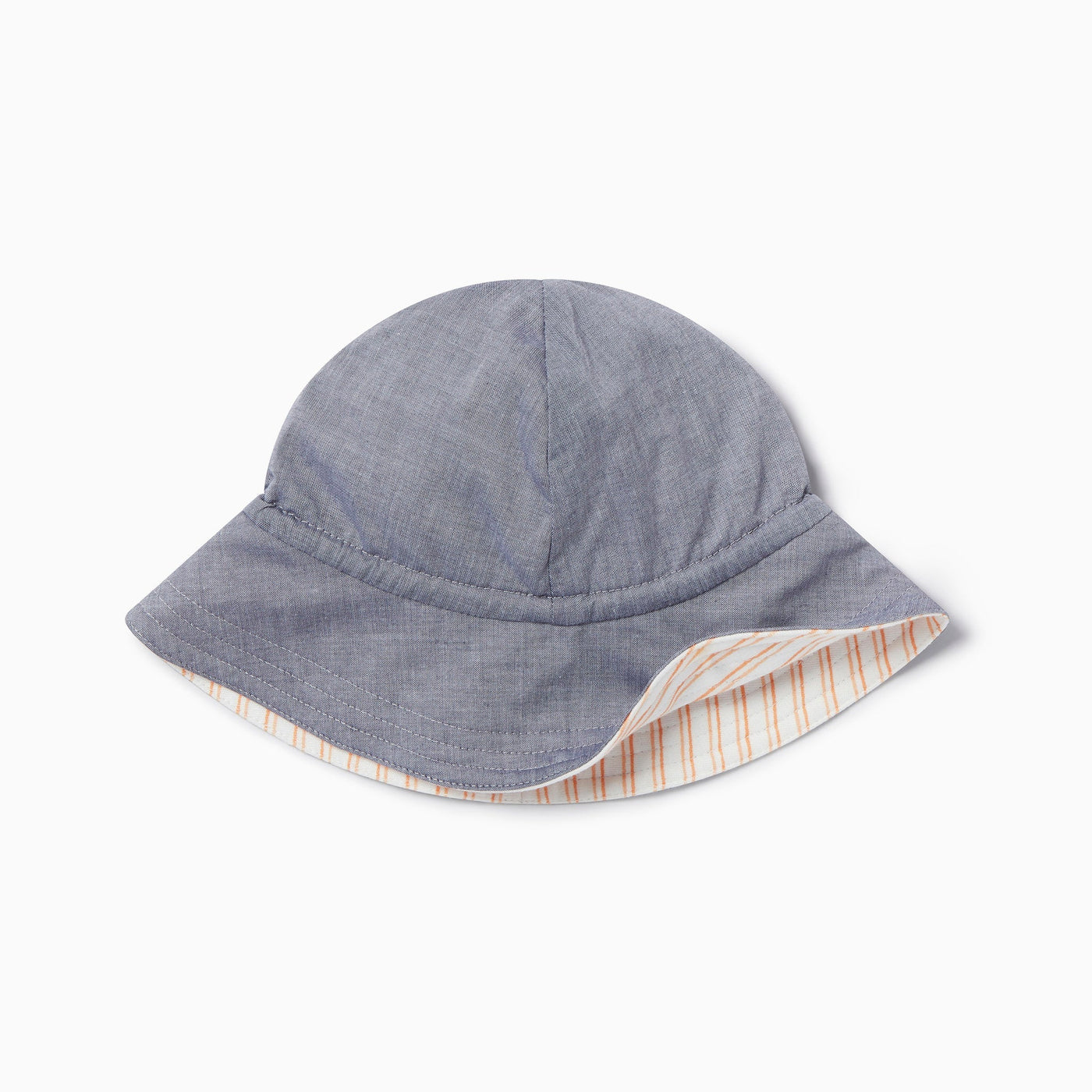 Orange Stripe Reversible Sun Hat