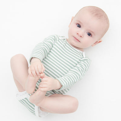 Sage Long Sleeve Bodysuit 4 Pack