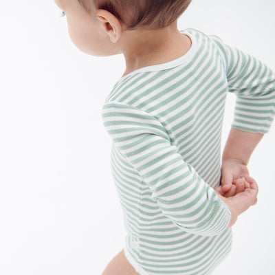 Sage Long Sleeve Bodysuit 4 Pack