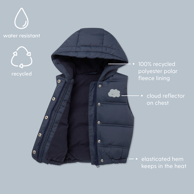 Recycled Water Resistant Padded Gilet