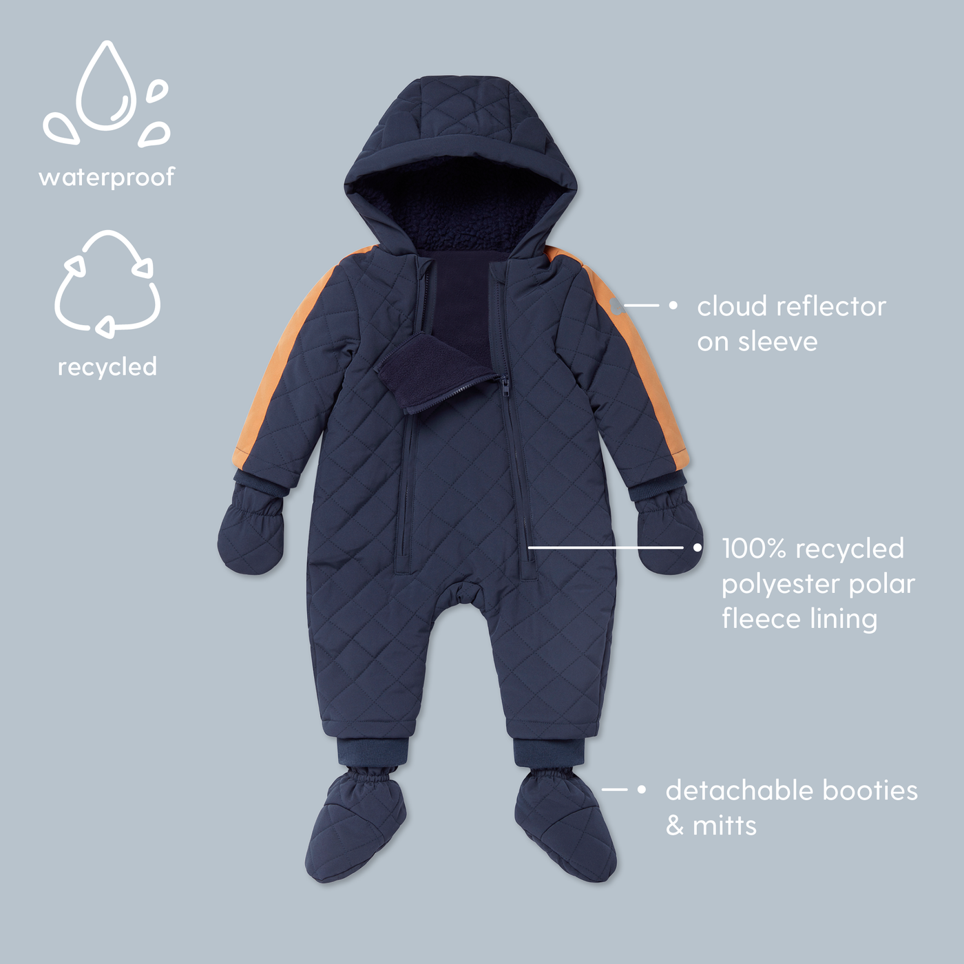Recycled Quilted Snowsuit