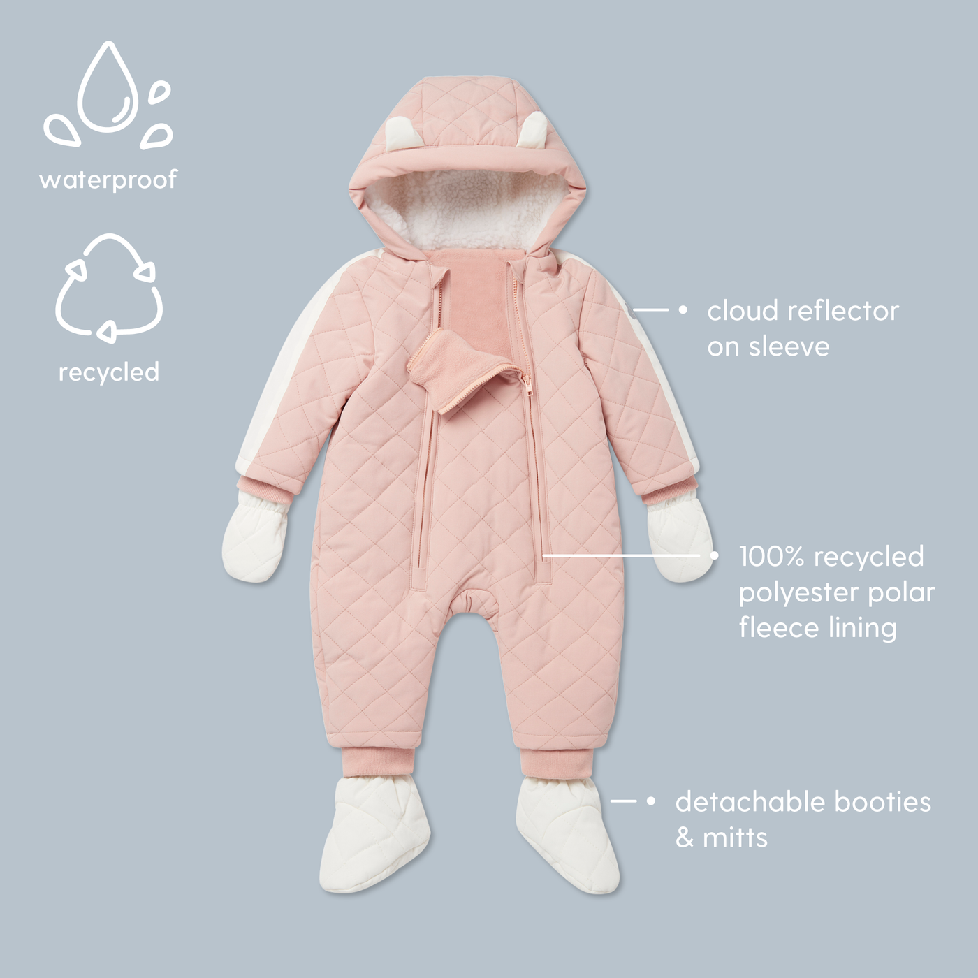 Recycled Quilted Snowsuit