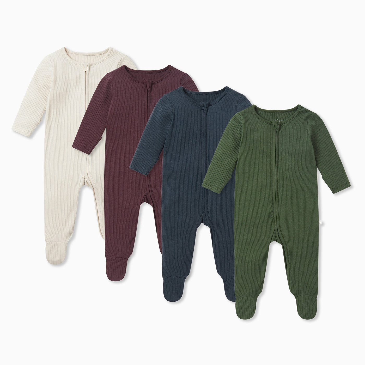 Ribbed Clever Zip Sleepsuit 4 Pack