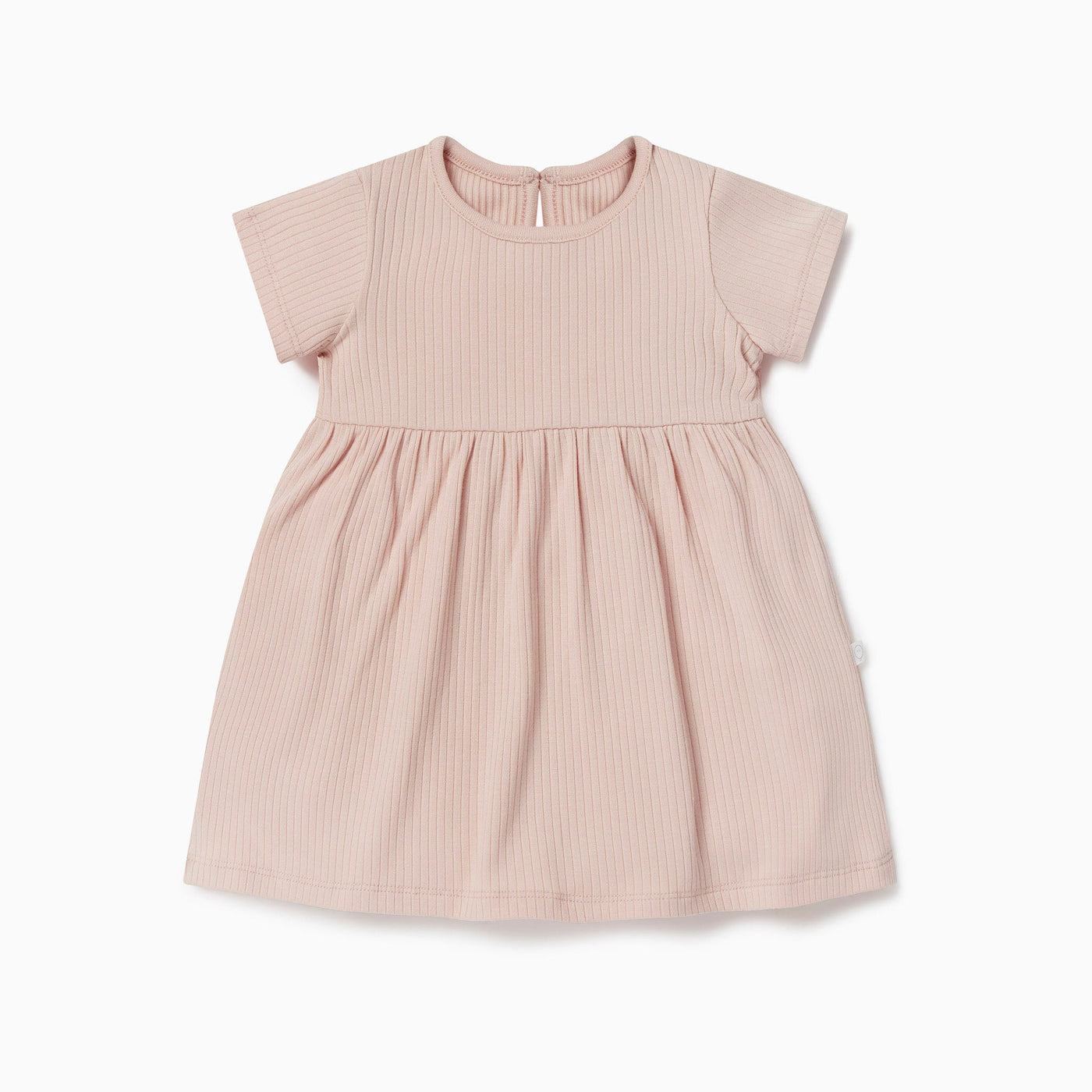 Ribbed Short Sleeve Dress