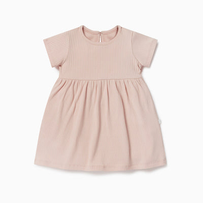 Ribbed Short Sleeve Dress