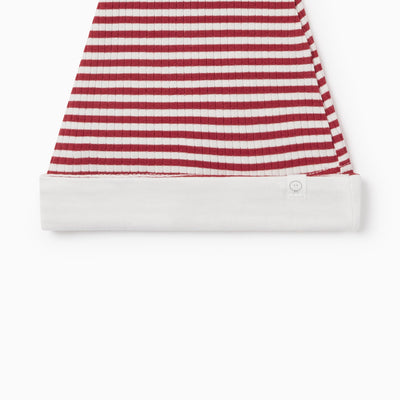 Ruby Stripe Ribbed Elf Hat