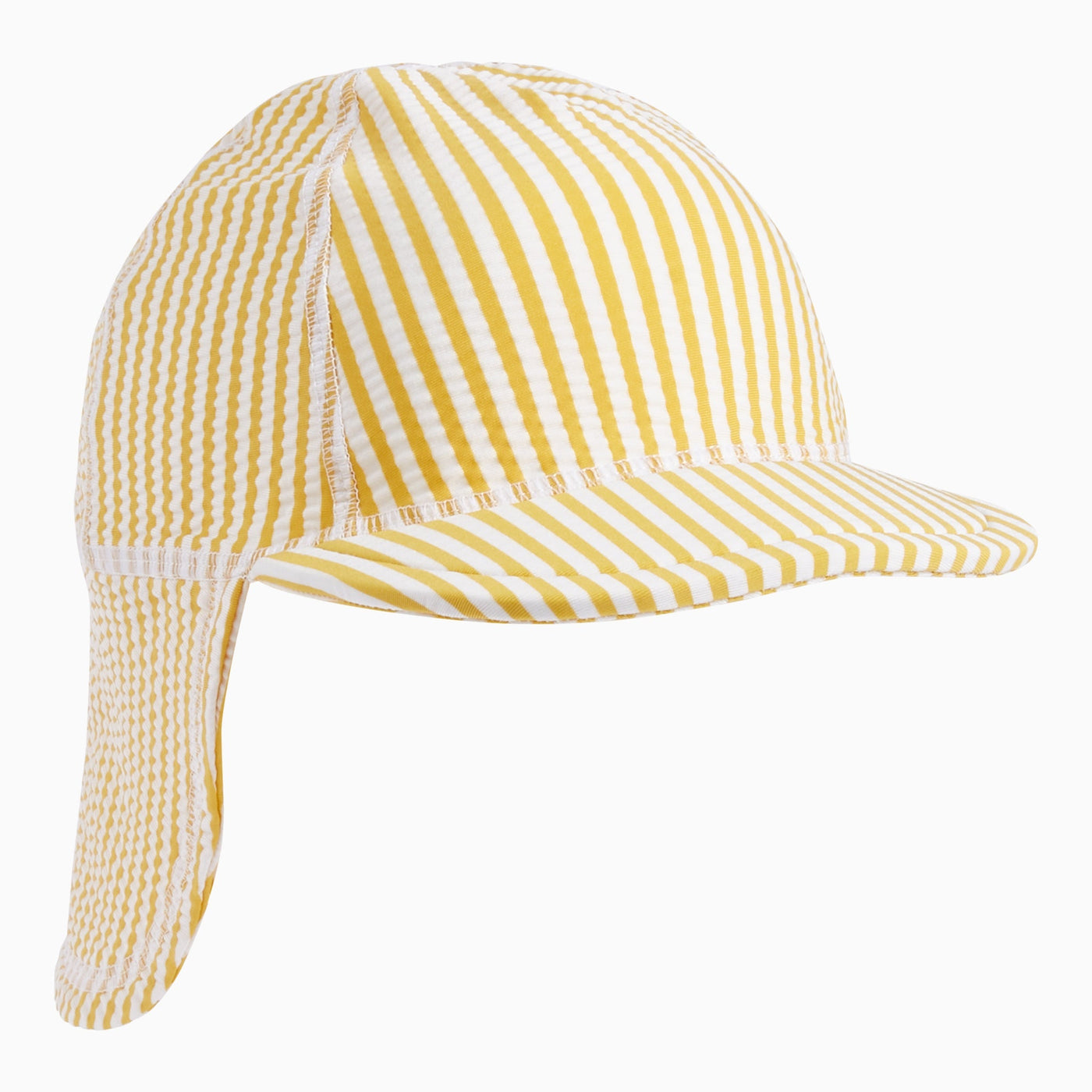 Seersucker Mustard Stripe Sun Safe Suit & Hat