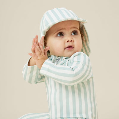 Surf Stripe Sun Safe Suit & Hat