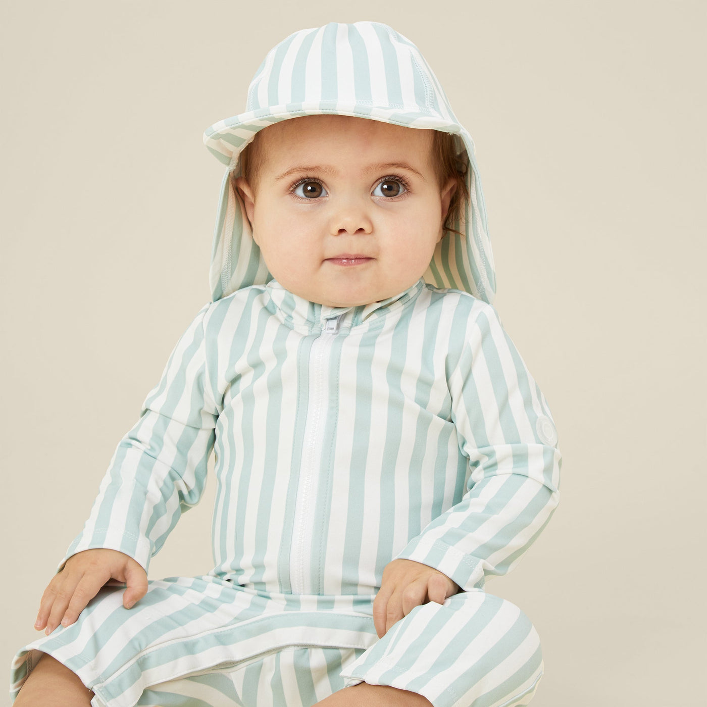 Surf Stripe Sun Safe Suit & Hat