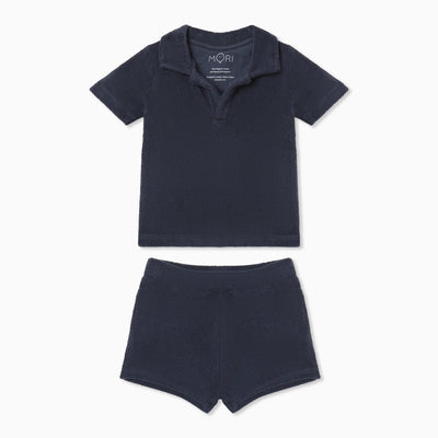 Terry Towelling Polo Shirt & Shorts Outfit