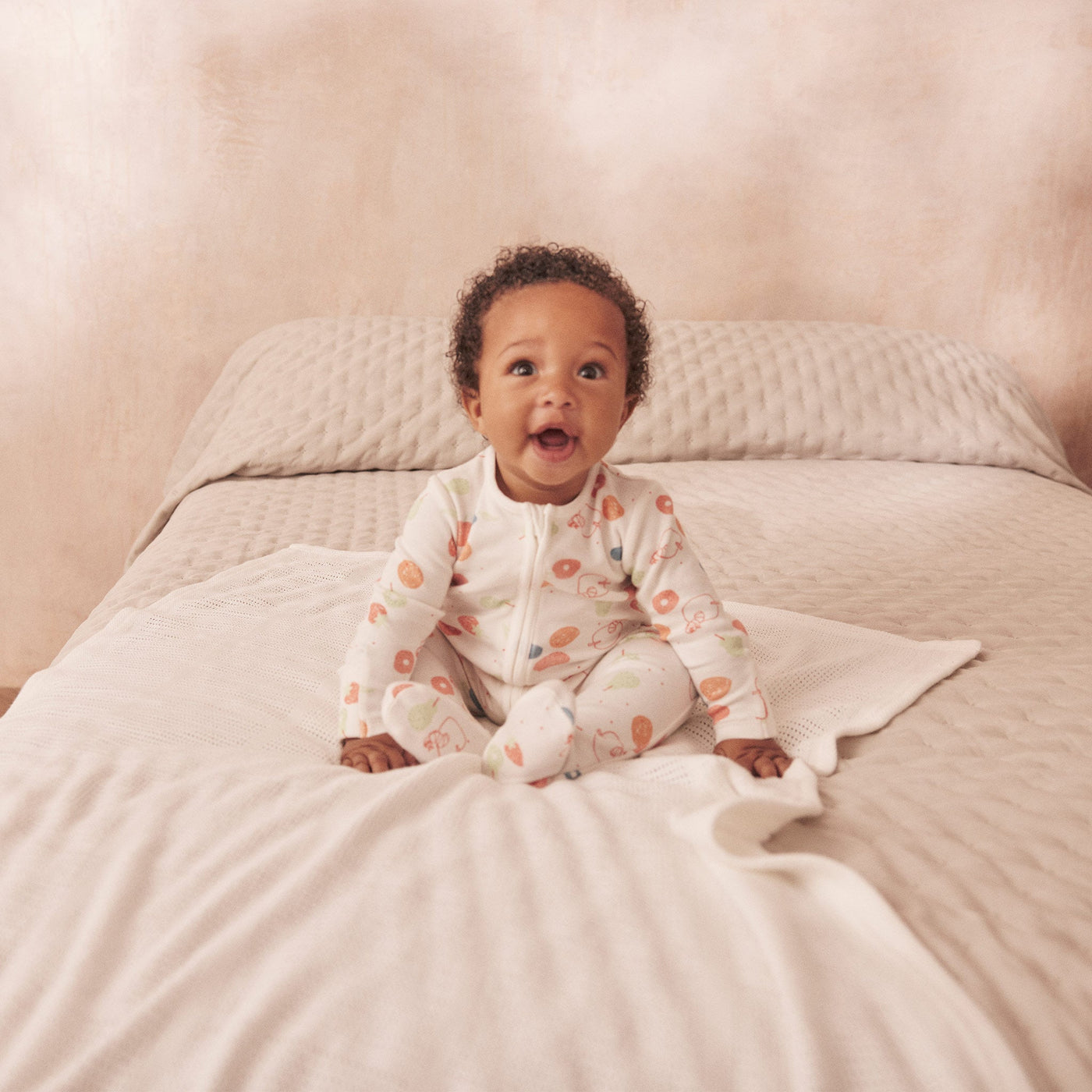 The Very Hungry Caterpillar Print Zip-Up Sleepsuit