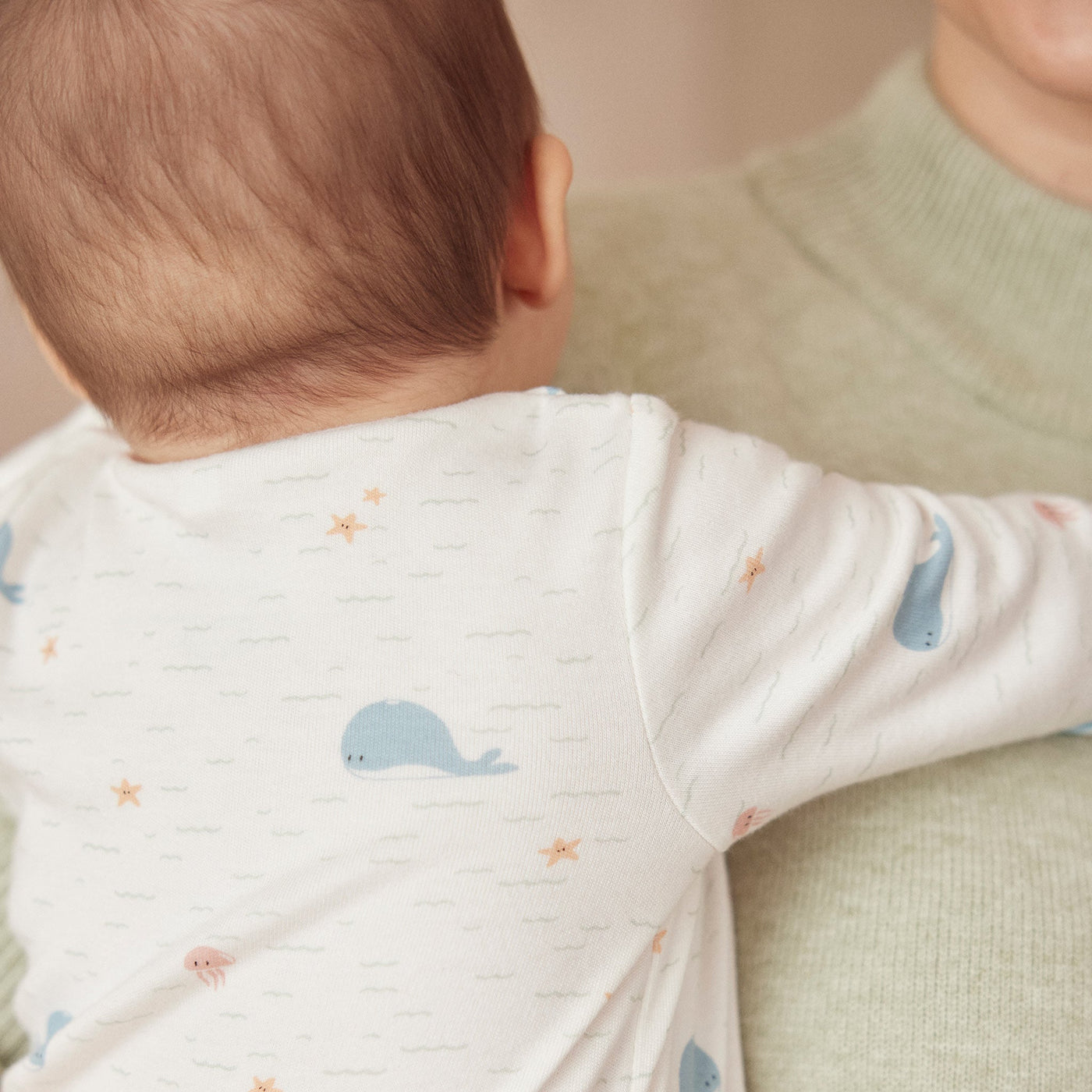Whale Zip-Up Sleepsuit