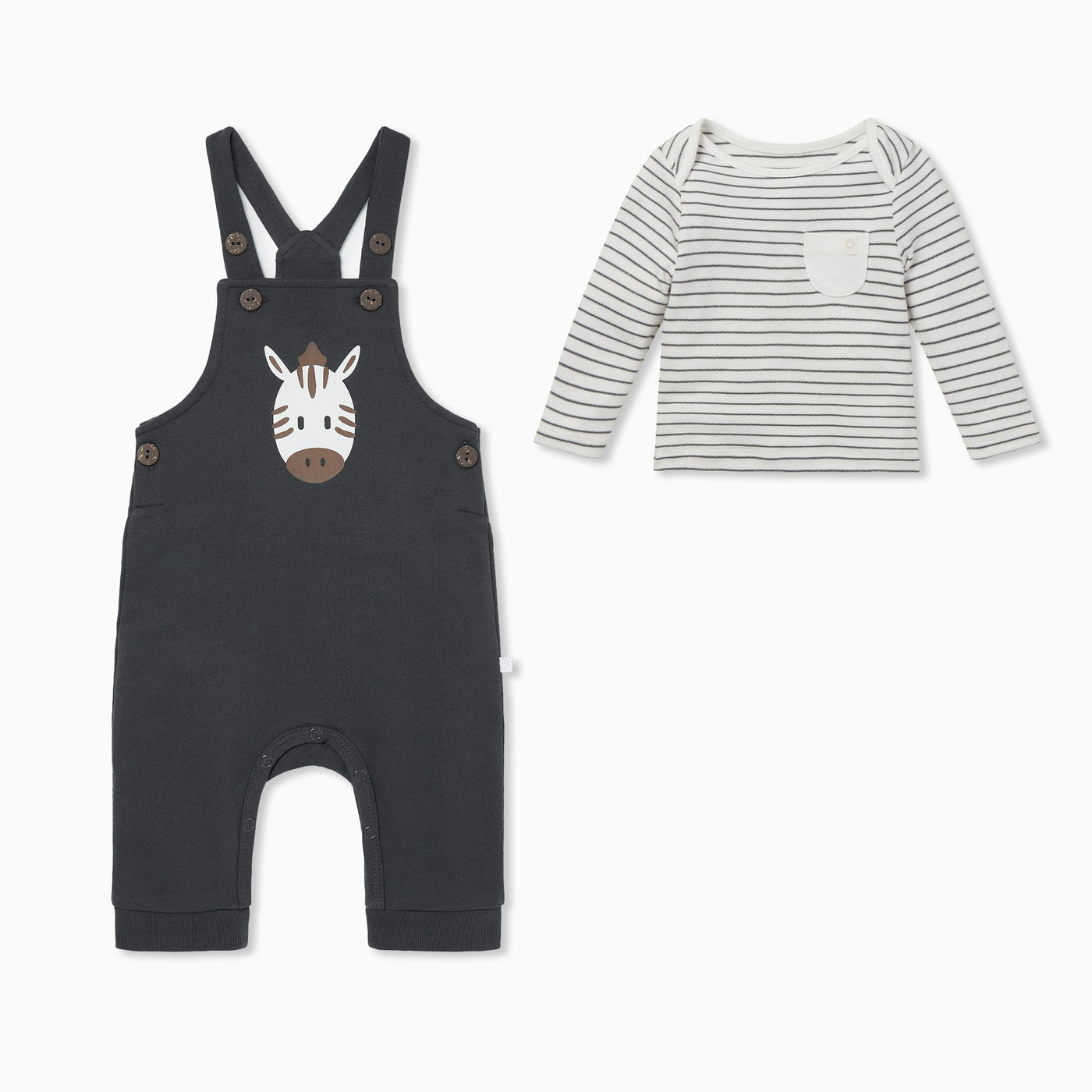 Zebra Dungarees & Long Sleeve T-Shirt Outfit