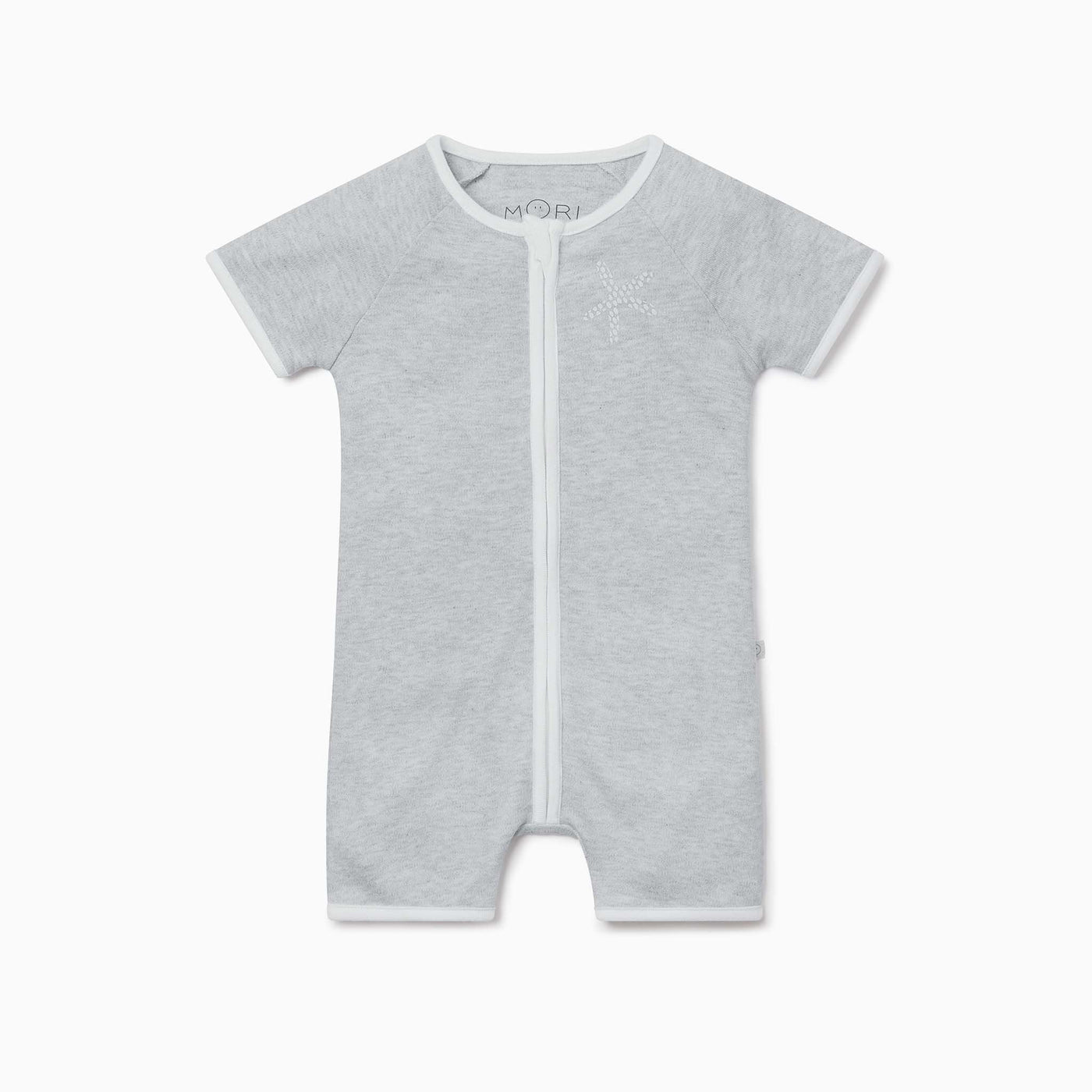 Grey Marl Zip Summer Sleepsuit